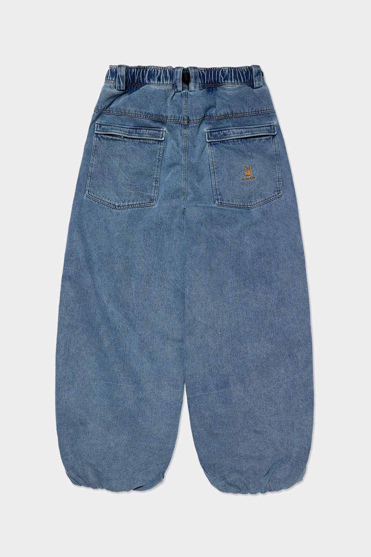 [PLAYBOY x DIMITO] STUD LINE OG DENIM PANTS (WIDE FIT LV.2) WASHED BLUE