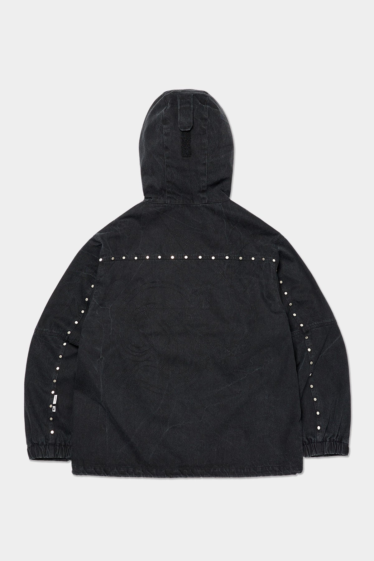 [PLAYBOY x DIMITO] STUD WESTERN DENIM JACKET WASHED BLACK