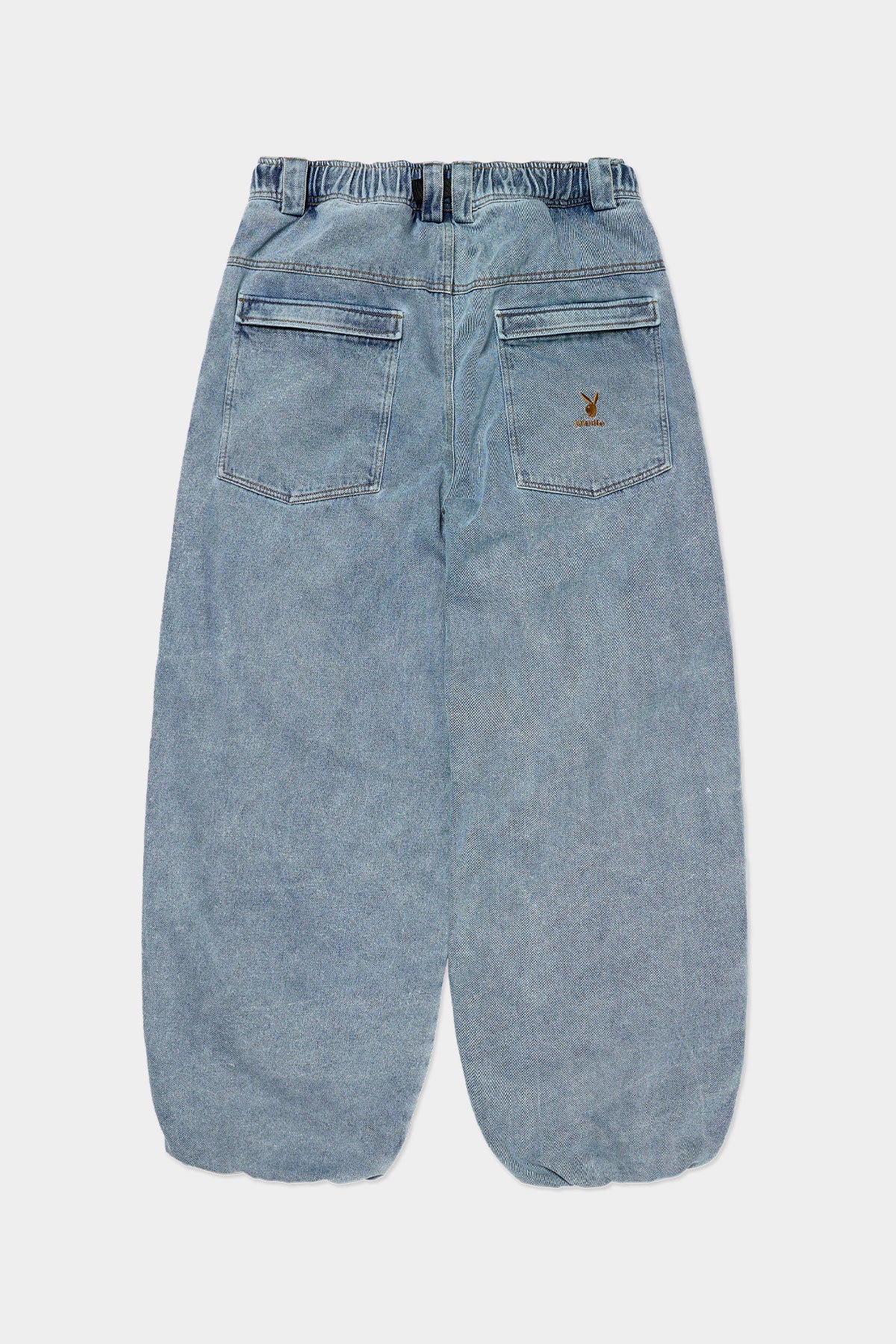 [PLAYBOY x DIMITO] STUD LINE OG DENIM PANTS (WIDE FIT LV.2) WASHED LIGHT BLUE