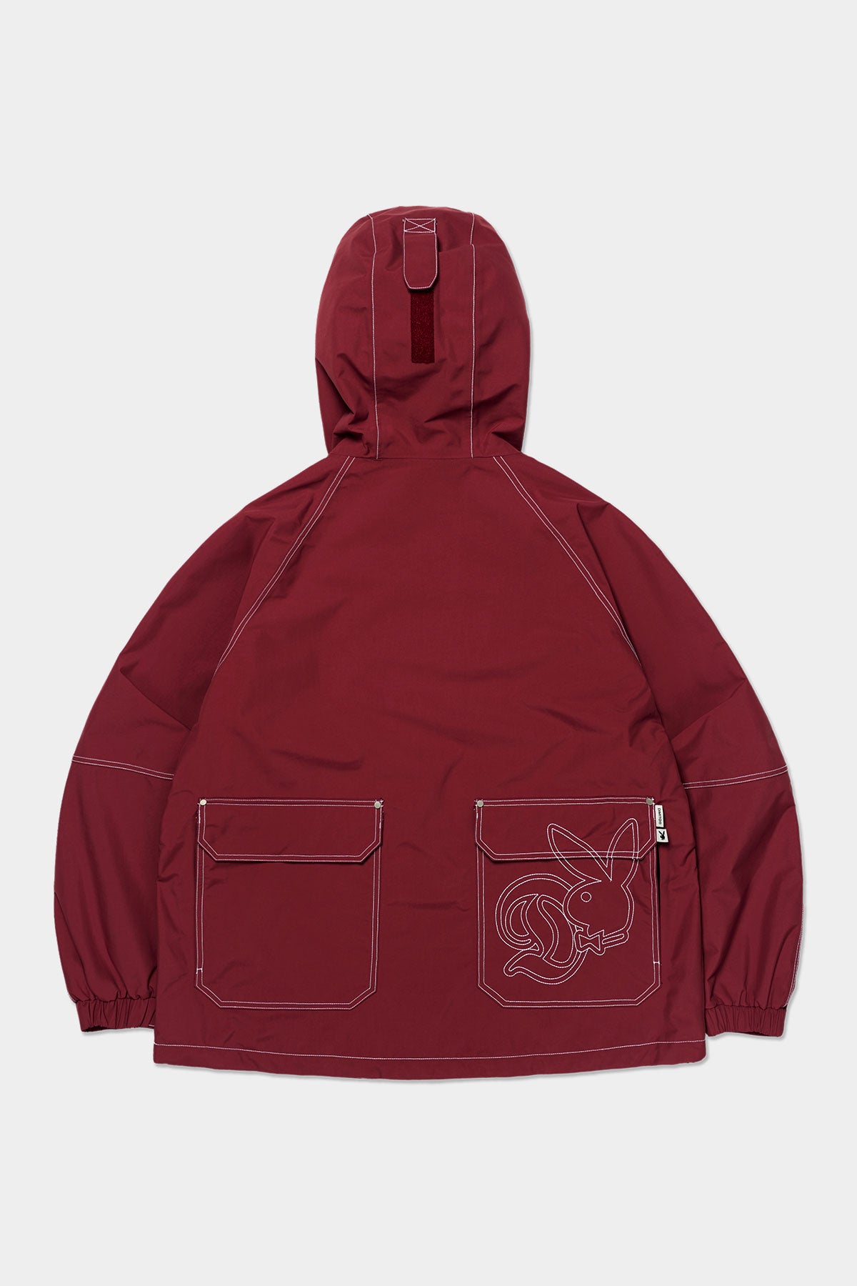 [PLAYBOY x DIMITO] STITCHED TRUCKER JACKET DARK RED
