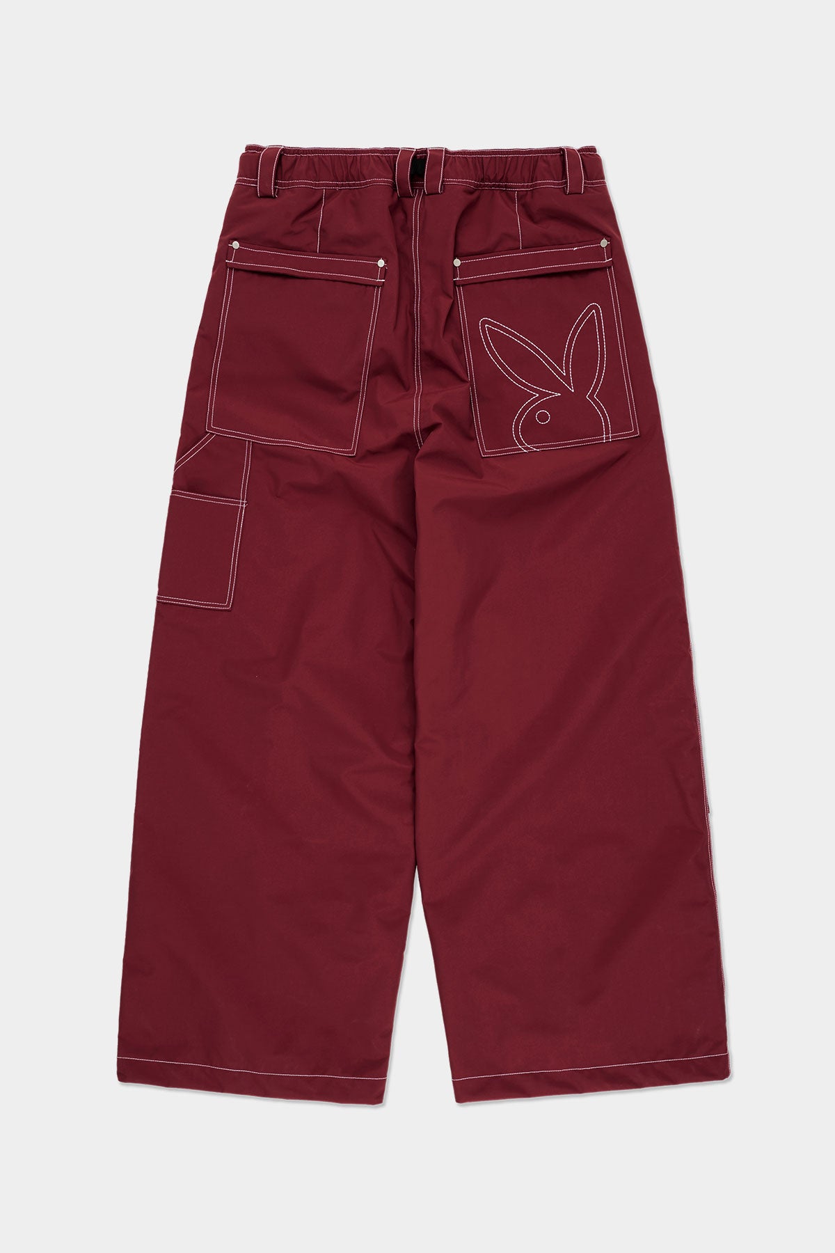 [PLAYBOY x DIMITO] DOUBLE KNEE PANTS (WIDE FIT LV.2) DARK RED