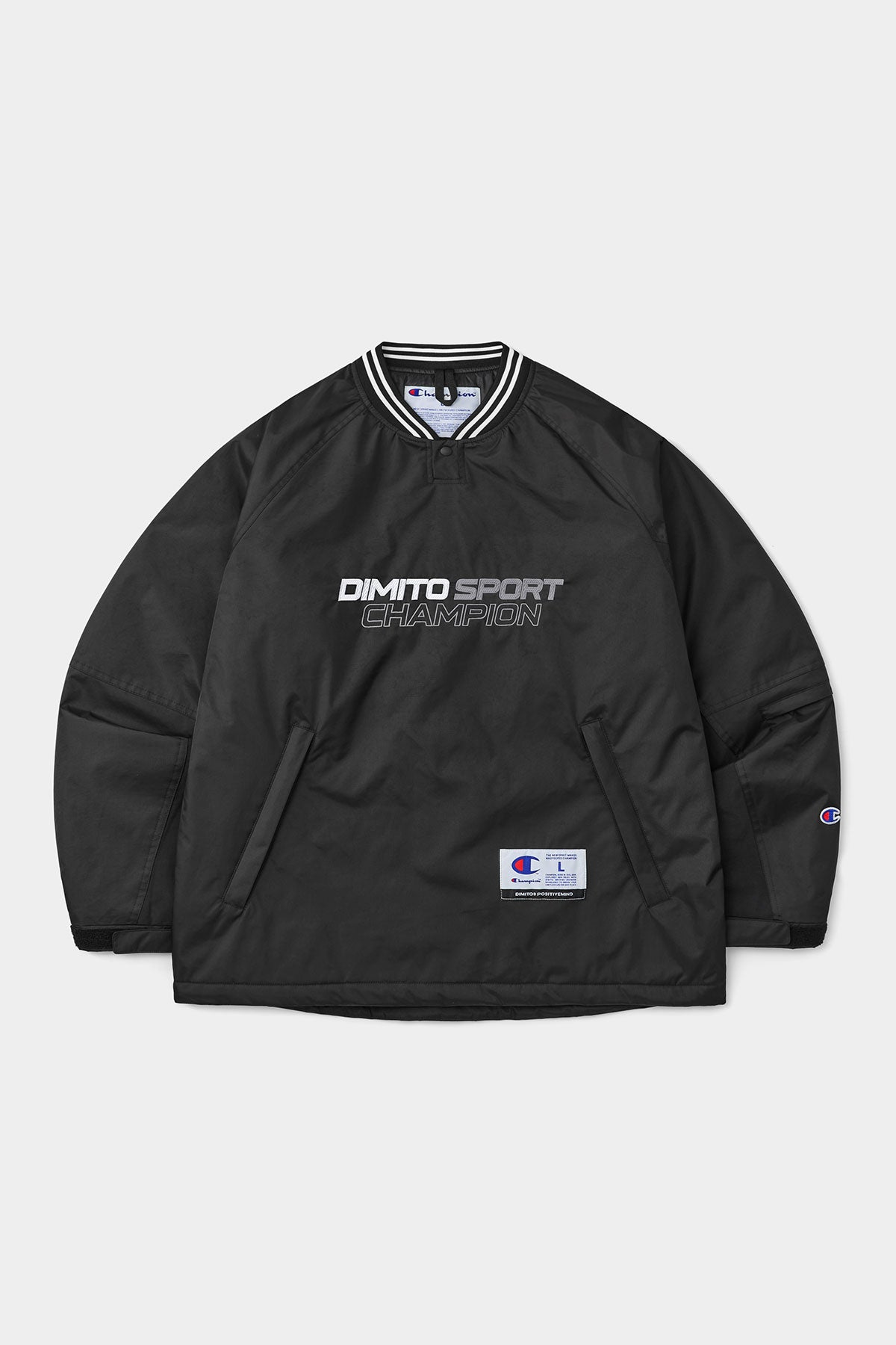 [CHAMPION x DIMITO] SPORT V-NECK SNAP PULLOVER BLACK (Available date : 26.10.12)