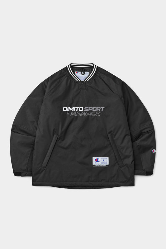 [CHAMPION x DIMITO] SPORT V-NECK SNAP PULLOVER BLACK (Available date : 26.10.12)