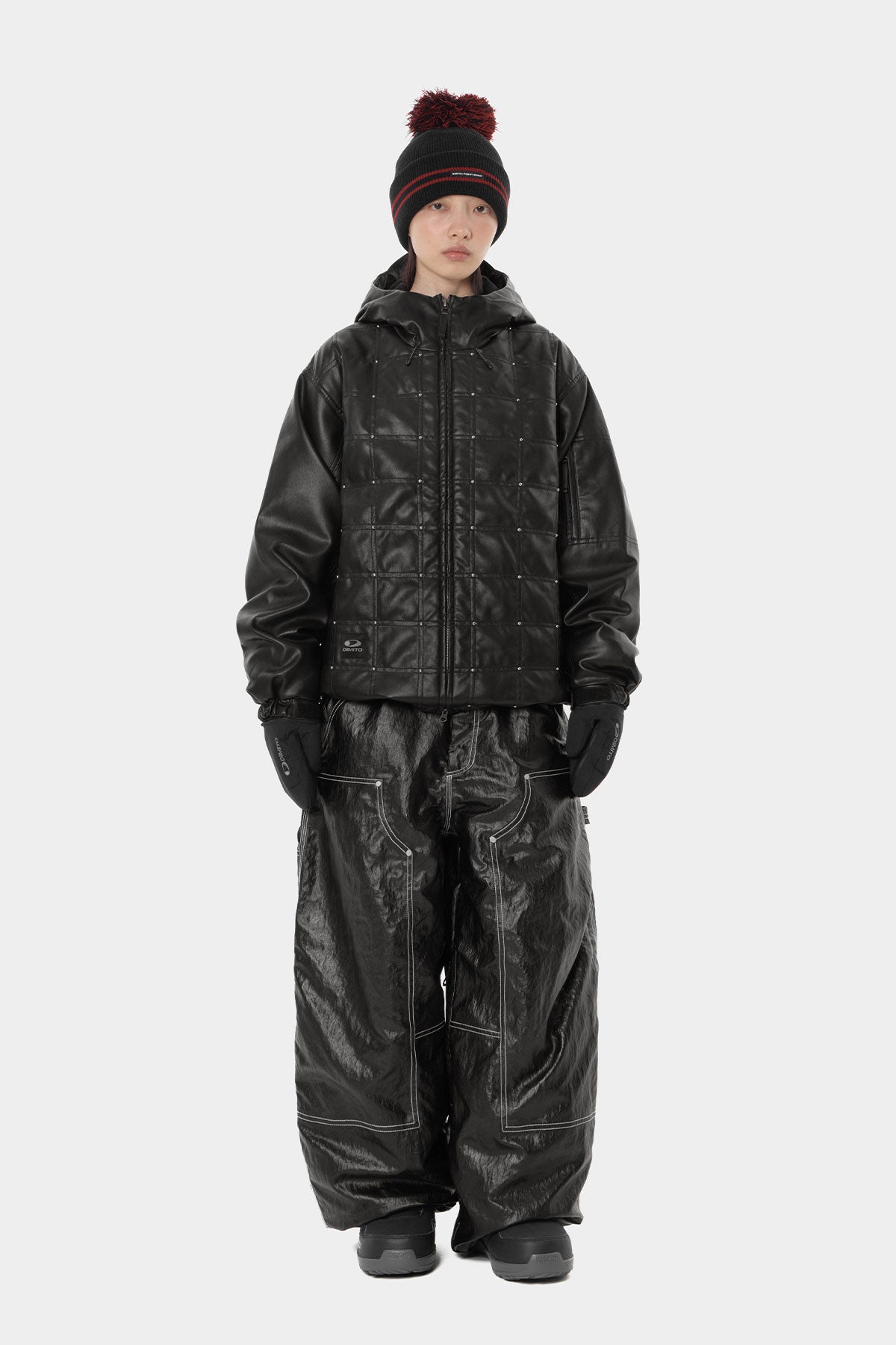 COATED DOUBLE KNEE PANTS (WIDE FIT LV.2) BLACK (Delivery start : 26.09.09)