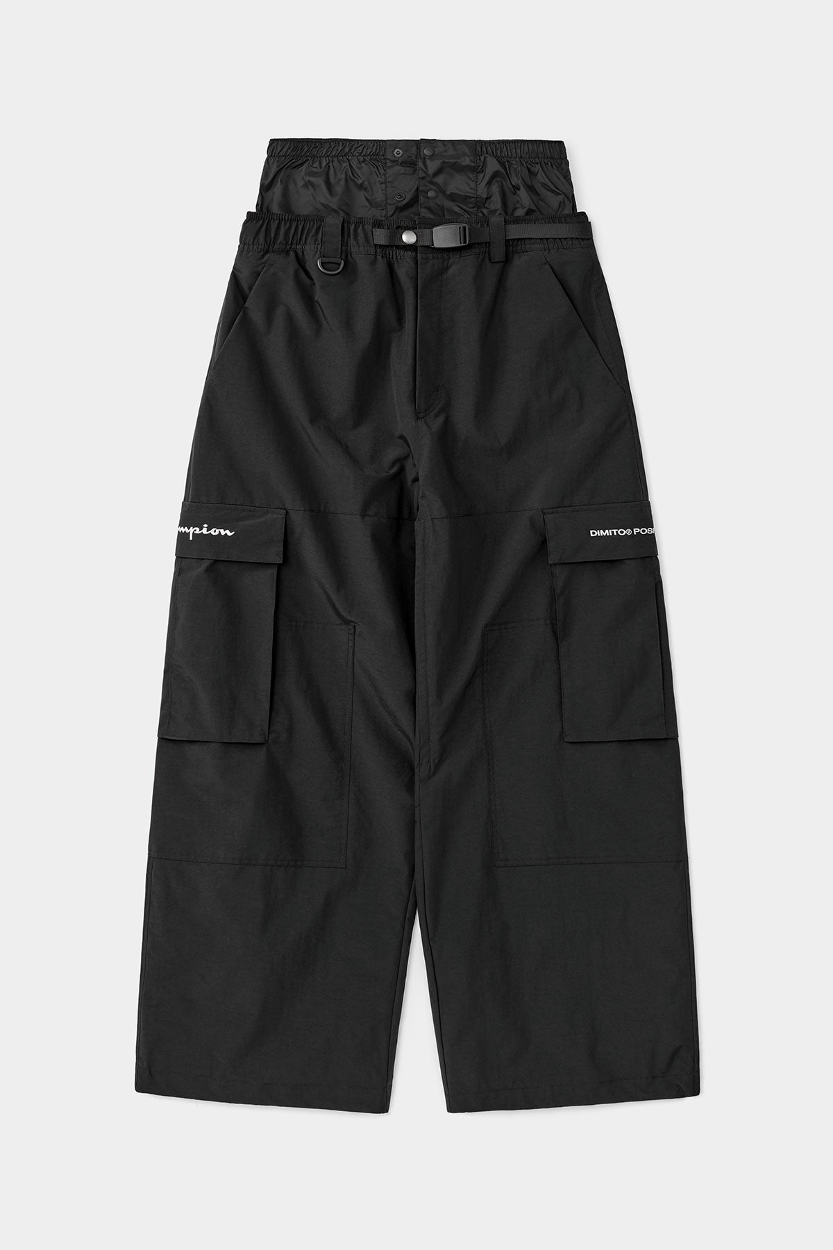 [CHAMPION x DIMITO] SCRIPT CARGO PANTS (WIDE FIT LV.1) BLACK (Available date : 26.10.12)