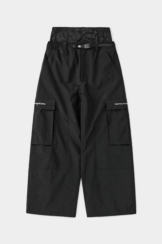 [CHAMPION x DIMITO] SCRIPT CARGO PANTS (WIDE FIT LV.1) BLACK (Available date : 26.10.12)