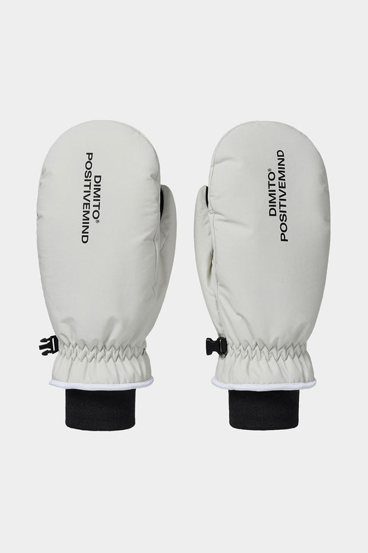 BASIC LOGO MITTEN OFF WHITE