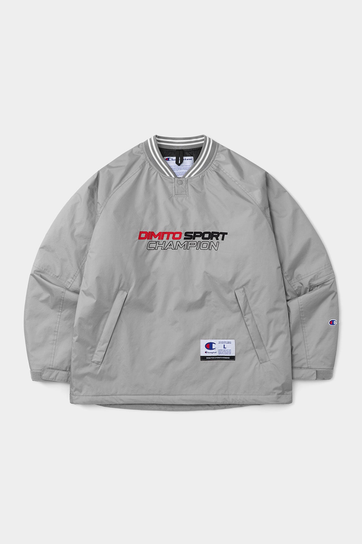 [CHAMPION x DIMITO] SPORT V-NECK SNAP PULLOVER METAL GREY (Available date : 26.10.12)