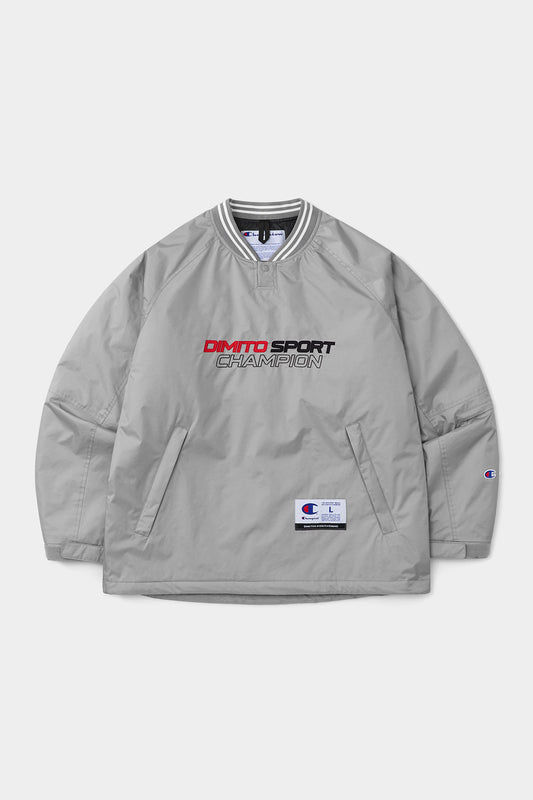 [CHAMPION x DIMITO] SPORT V-NECK SNAP PULLOVER METAL GREY (Available date : 26.10.12)