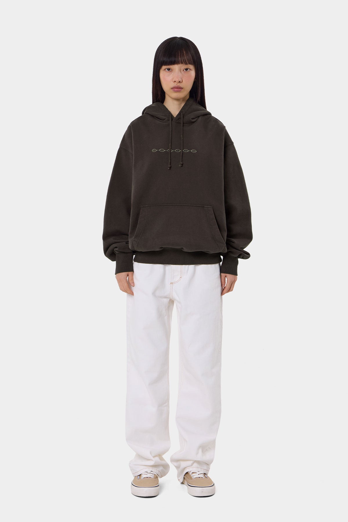 DIVISION BUBBLE LOGO GD HOODIE WASHED BROWN