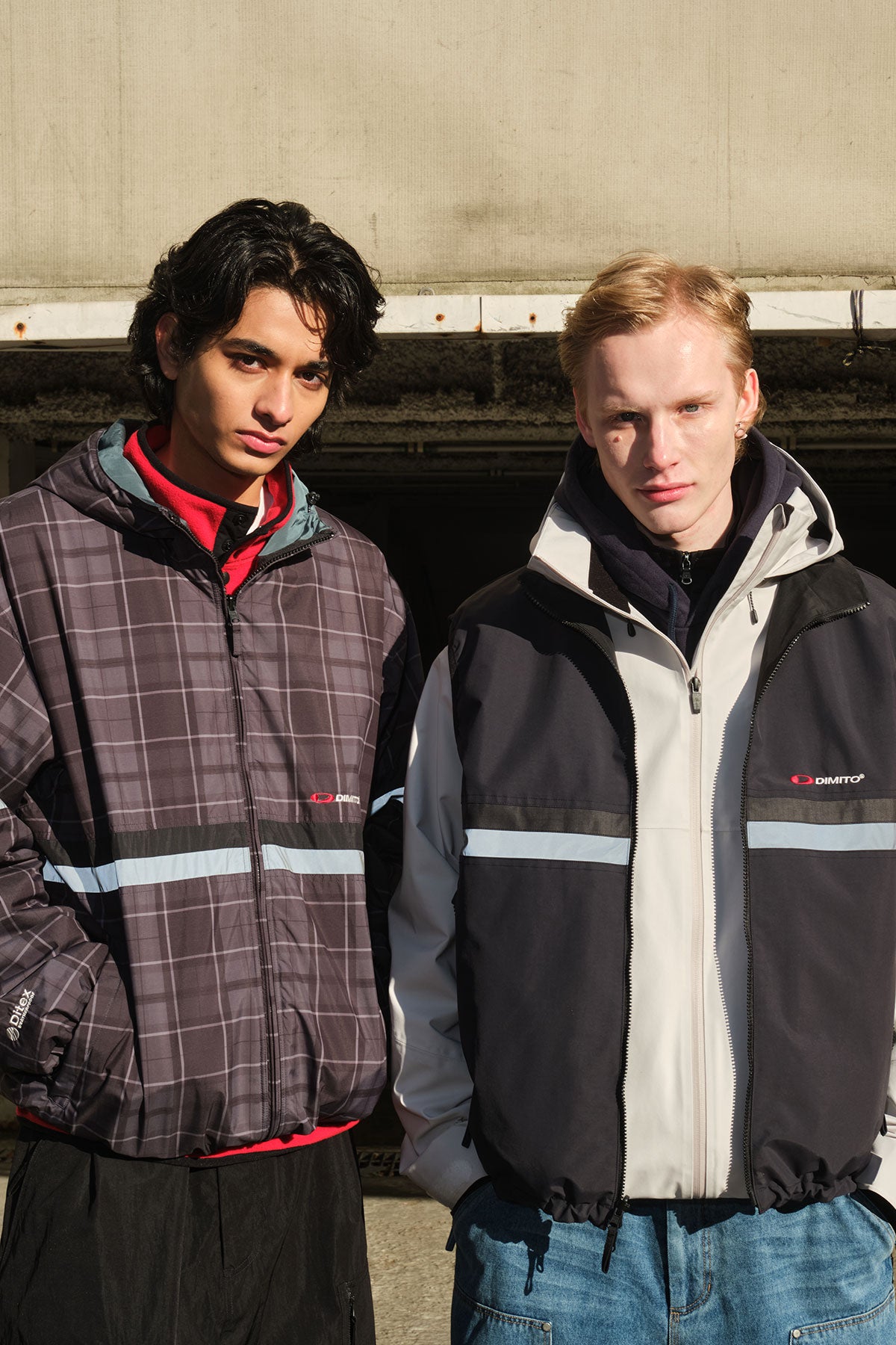 REVERSIBLE WIND JACKET WINE CHECK (Delivery date : 26.09.28)