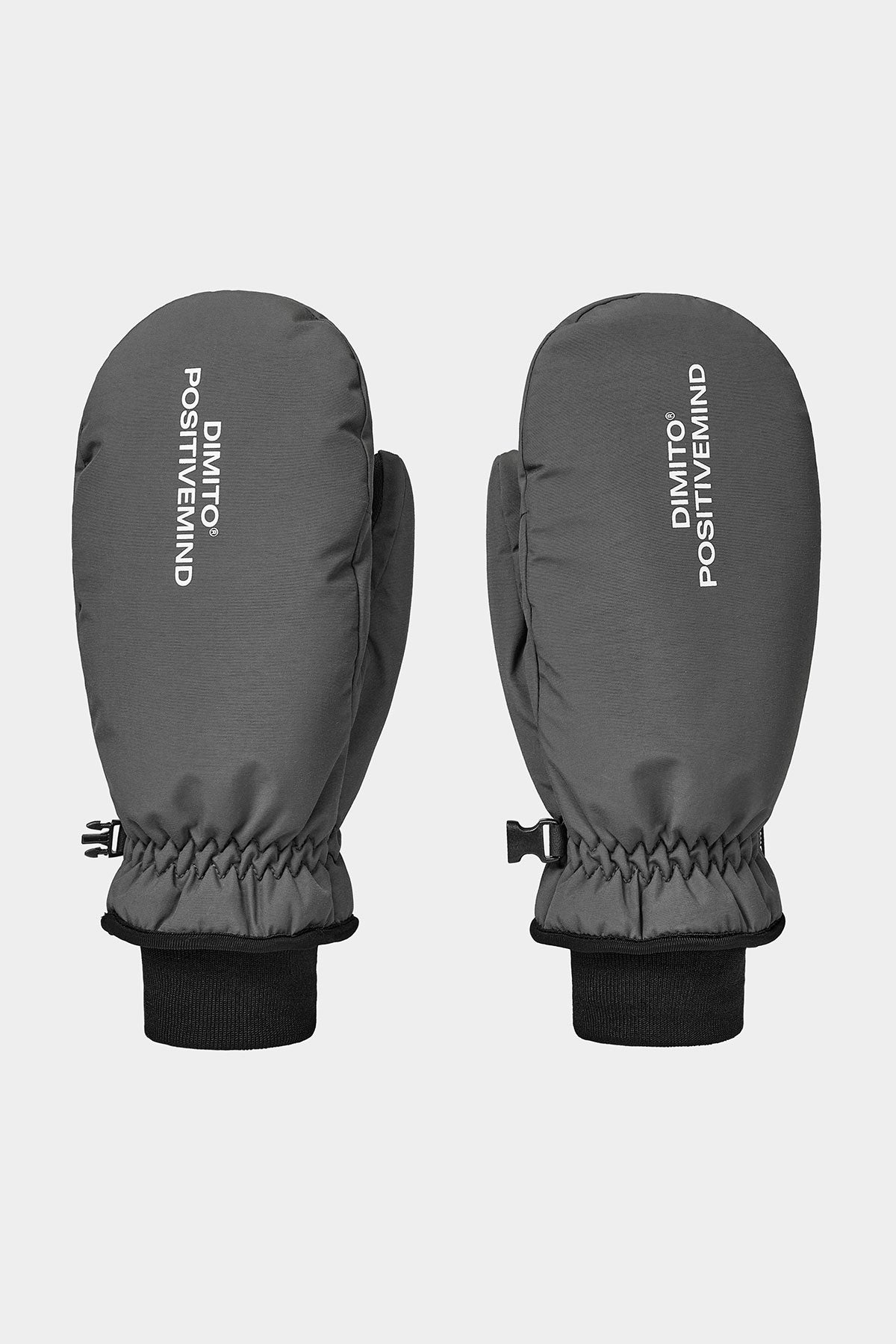 BASIC LOGO MITTEN CHARCOAL