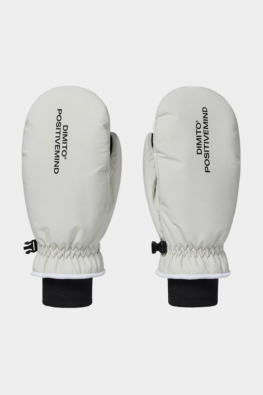 BASIC LOGO MITTEN OFF WHITE