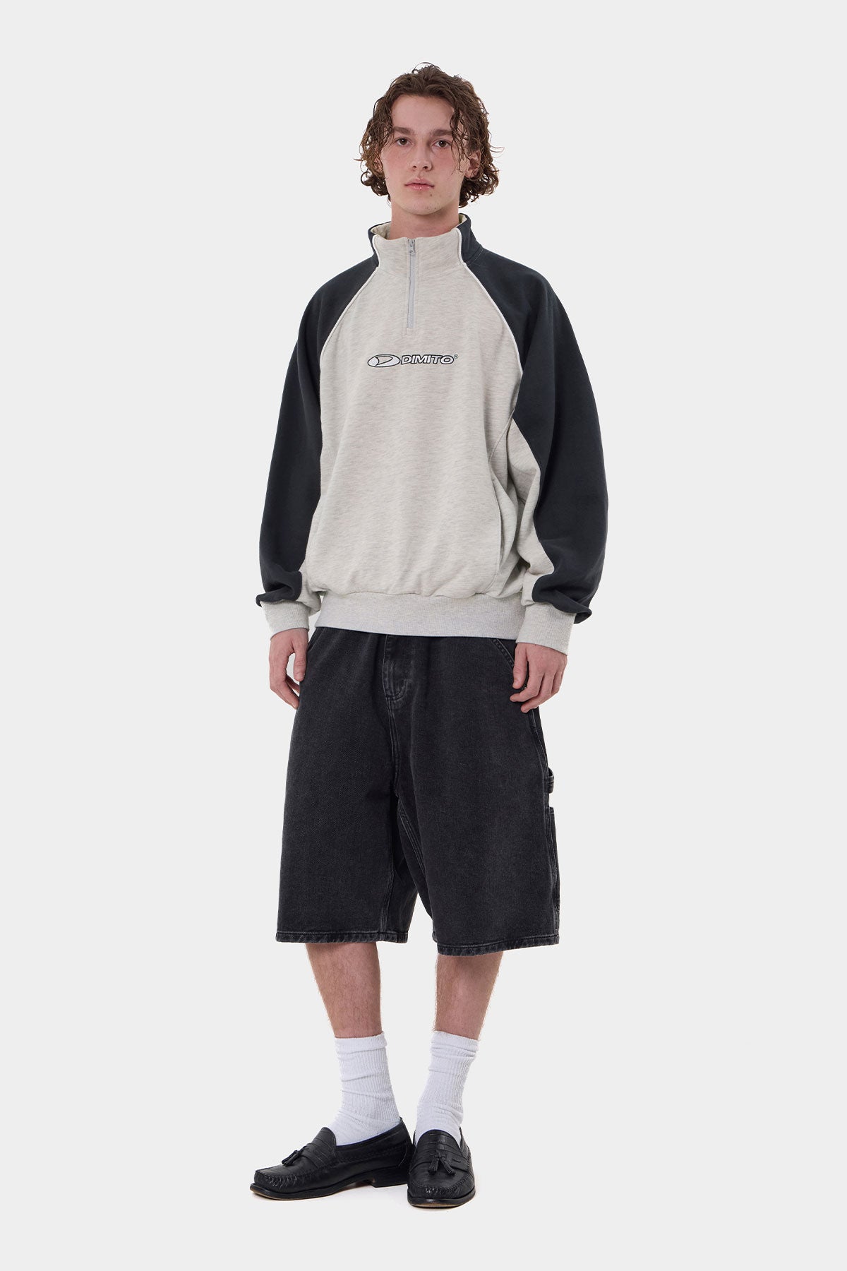 SPORTS HALF ZIP SWEATSHIRT WARM ASH