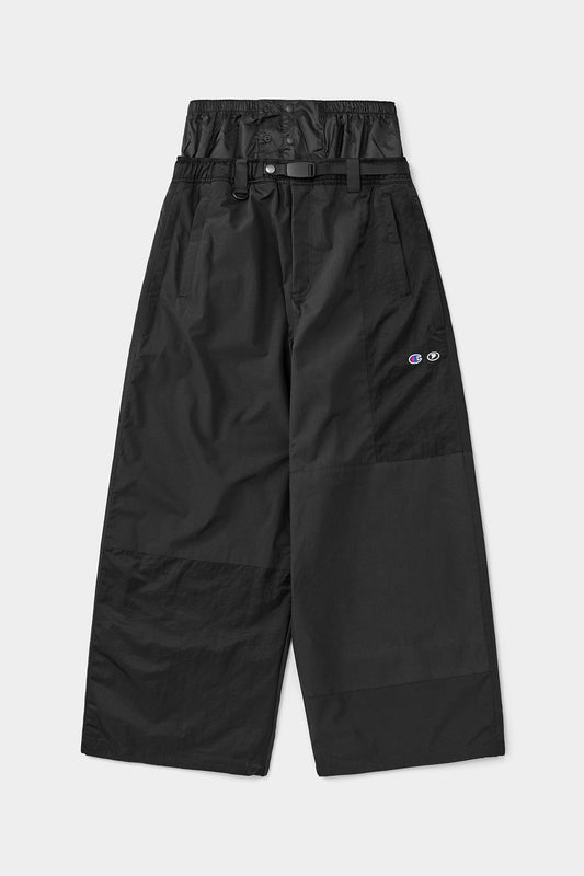 [CHAMPION x DIMITO] C-LOGO COLLEGE PATCHWORK PANTS (WIDE FIT LV.2) BLACK MIX (Available date : 26.10.12)