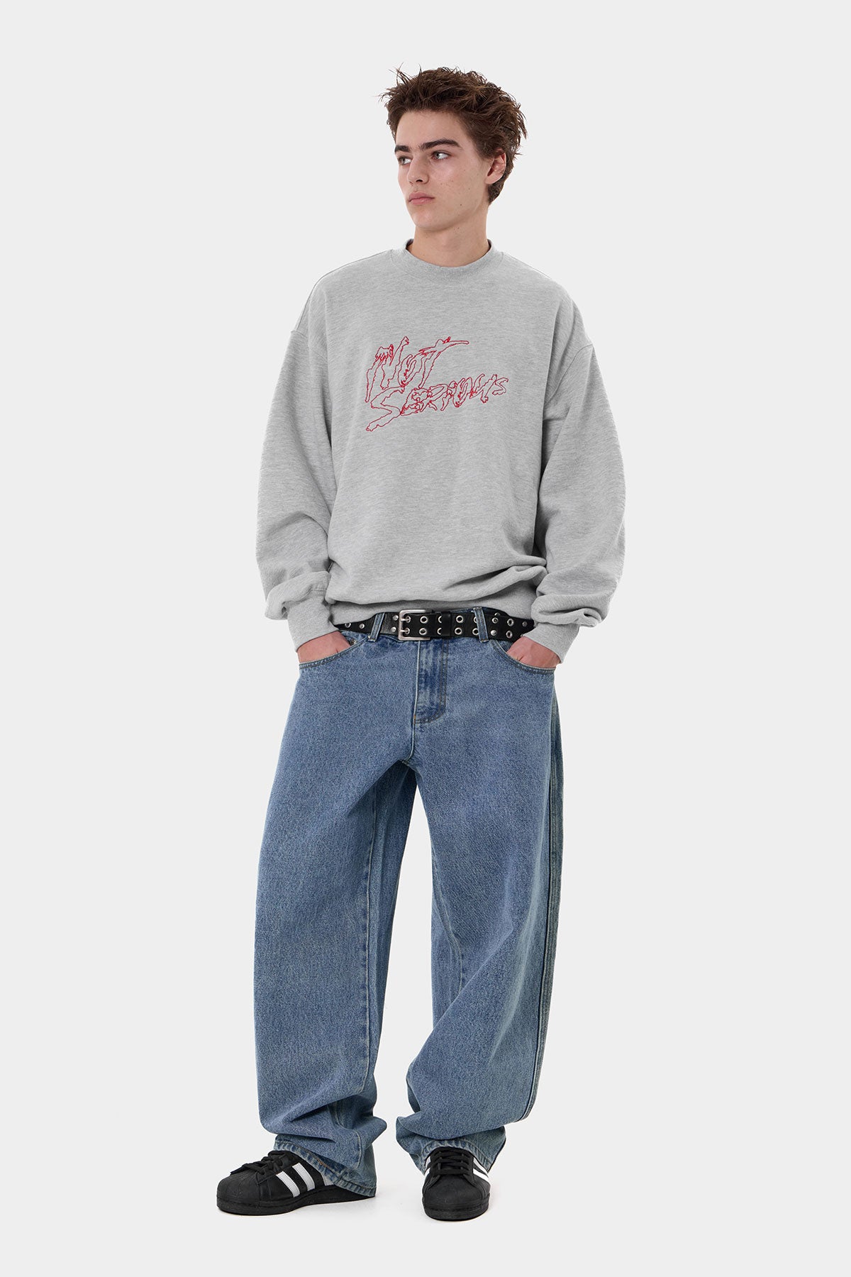 NSS RUDE SWEATSHIRT MELANGE GREY