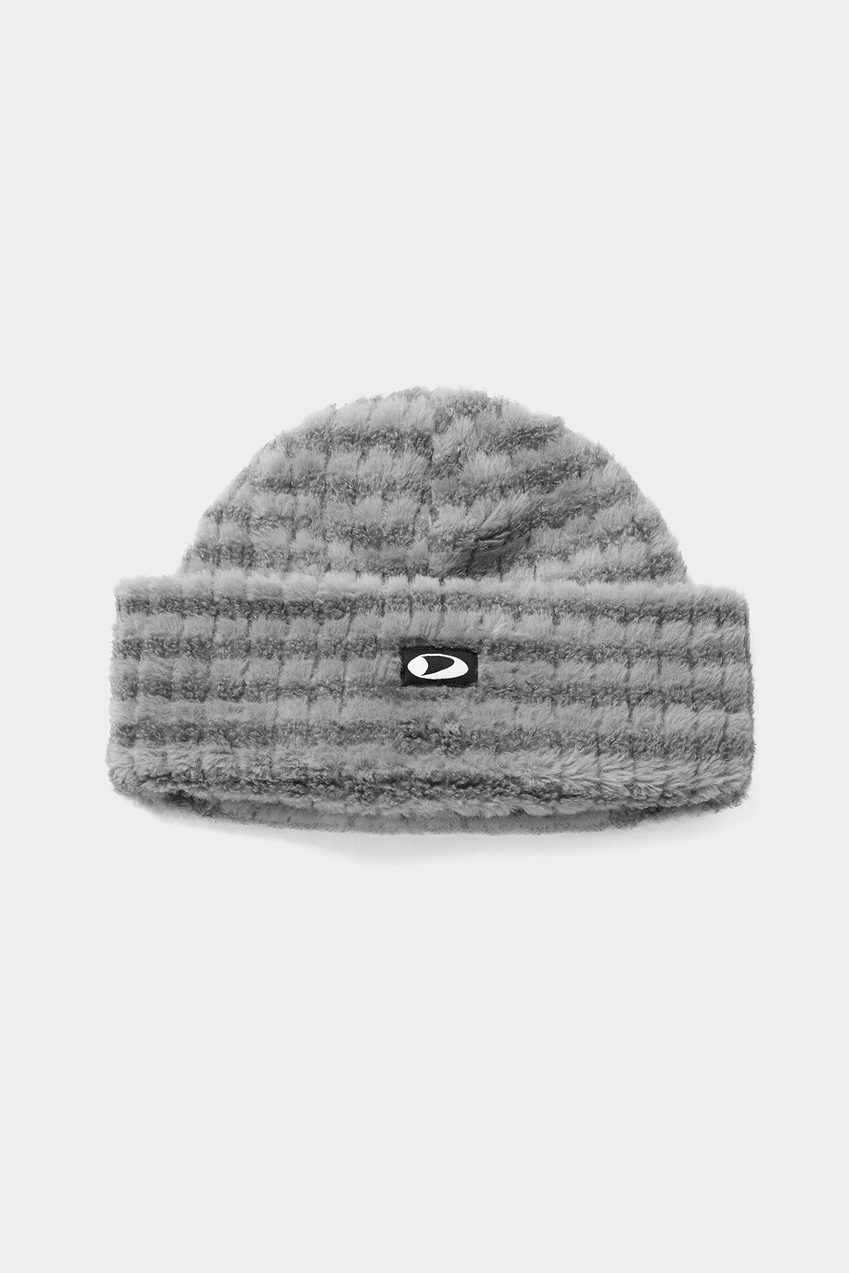 STRIPE BIG BEANIE WARM GREY