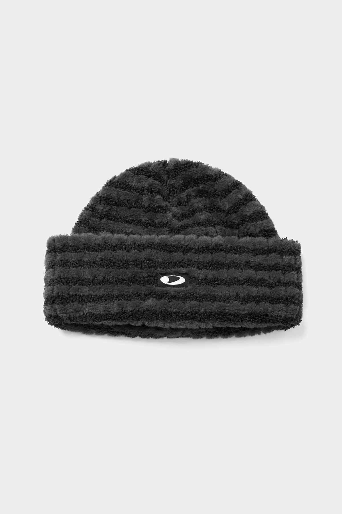 STRIPE BIG BEANIE COOL GREY