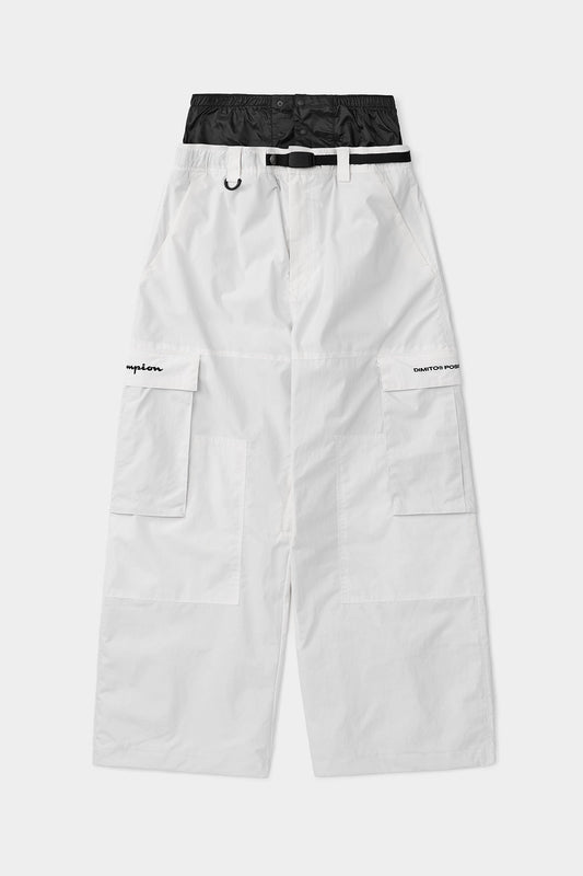 [CHAMPION x DIMITO] SCRIPT CARGO PANTS (WIDE FIT LV.1) WHITE (Available date : 26.10.12)