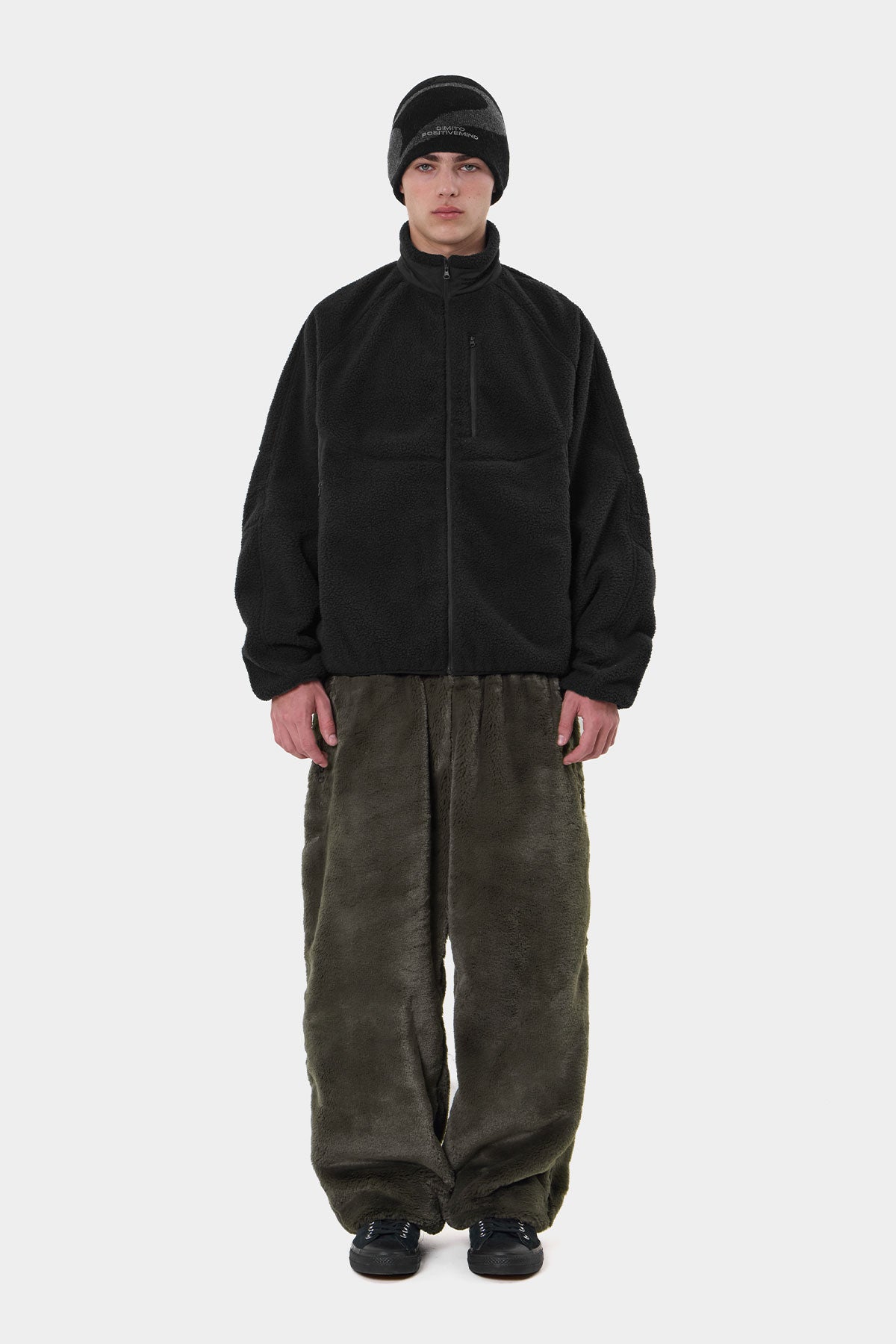 FAUX FUR PANTS DEEP KHAKI