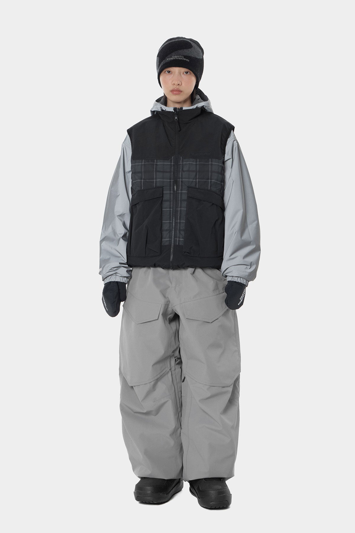 REVERSIBLE WIND VEST NAVY CHECK (Delivery start : 26.09.09)
