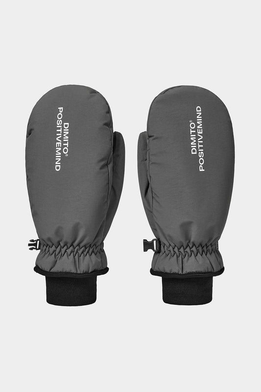 BASIC LOGO MITTEN CHARCOAL