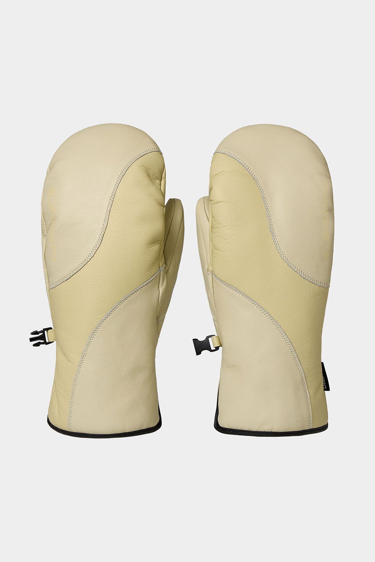WAVE LEATHER MITTEN SAND