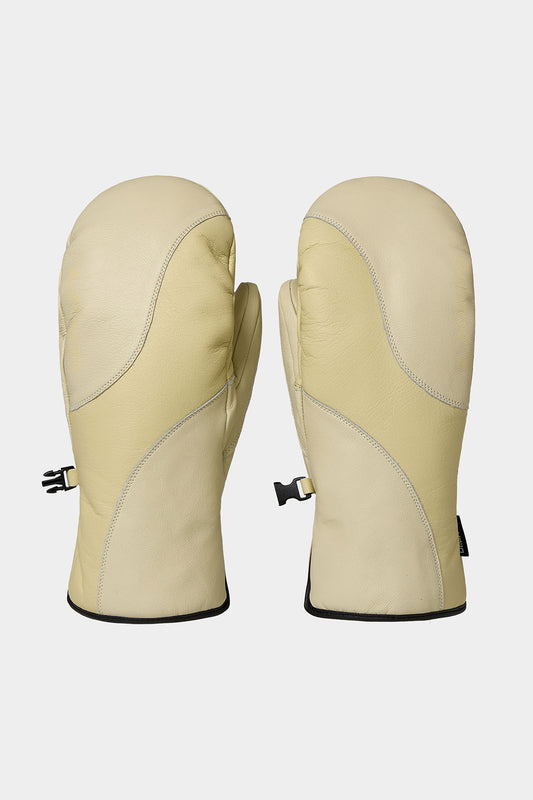 WAVE LEATHER MITTEN SAND