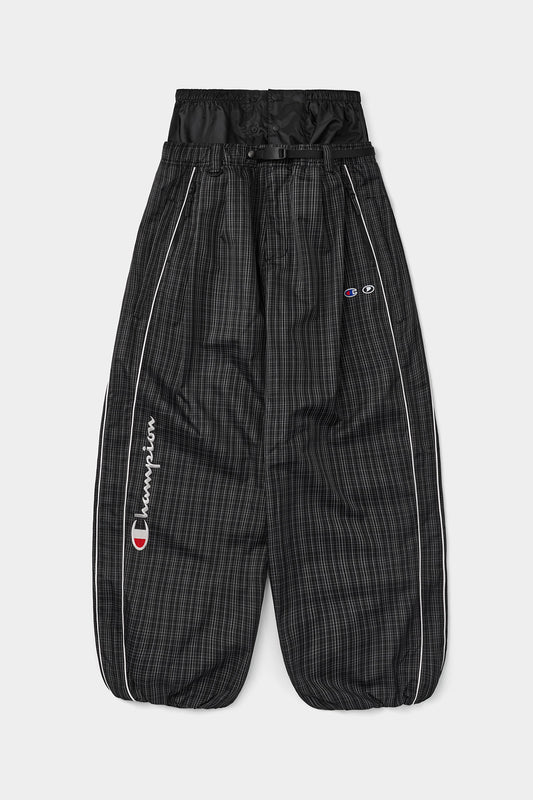 [CHAMPION x DIMITO] SCRIPT TRACK BANDED PANTS (WIDE FIT LV.2) MONO CHECK (Available date : 26.10.12)