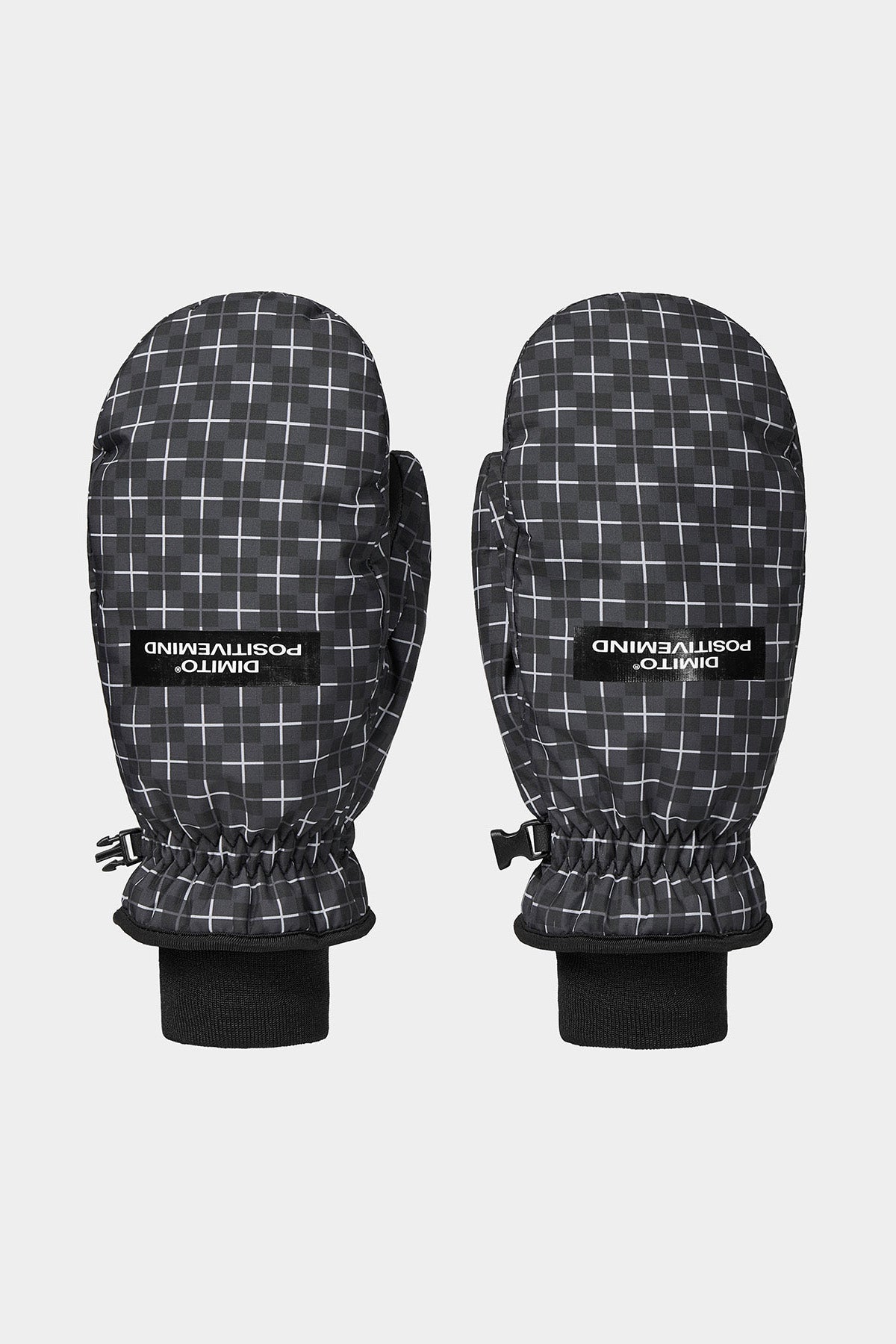 PATTERN MITTEN CROSS CHECK BLACK