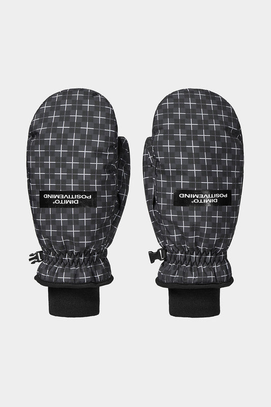 PATTERN MITTEN CROSS CHECK BLACK