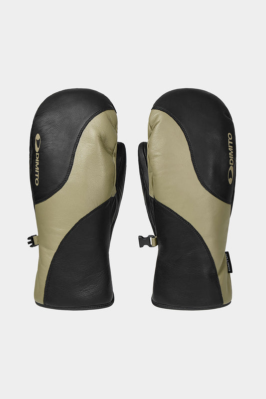 WAVE LEATHER MITTEN BLACK