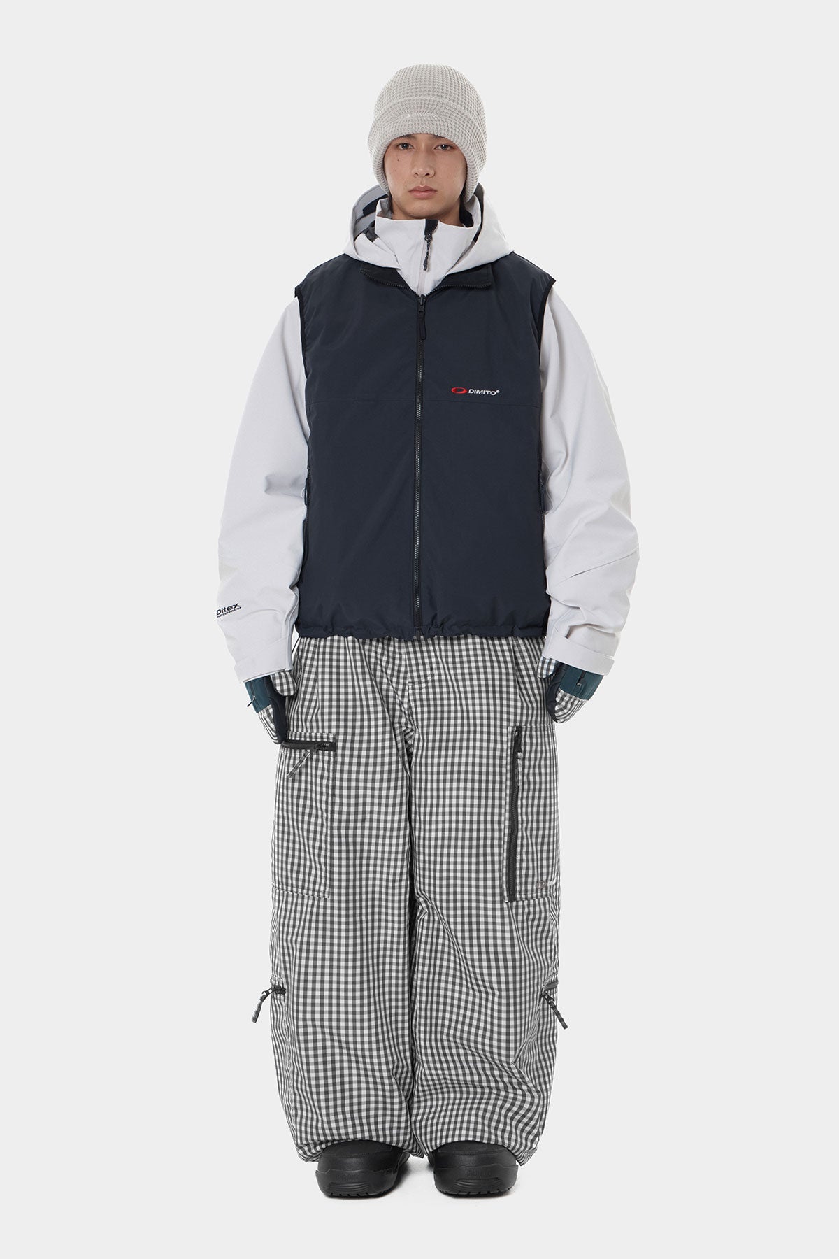 MULTI POCKET WIDE PANTS (WIDE FIT LV.2) TWOTONE CHECK