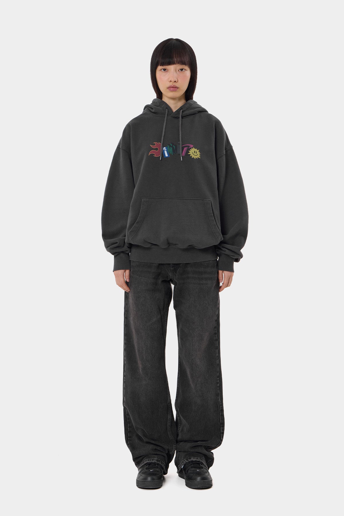 GRAPHIC COMBO HOODIE WASHED BLACK (Delivery date : 26.09.28)