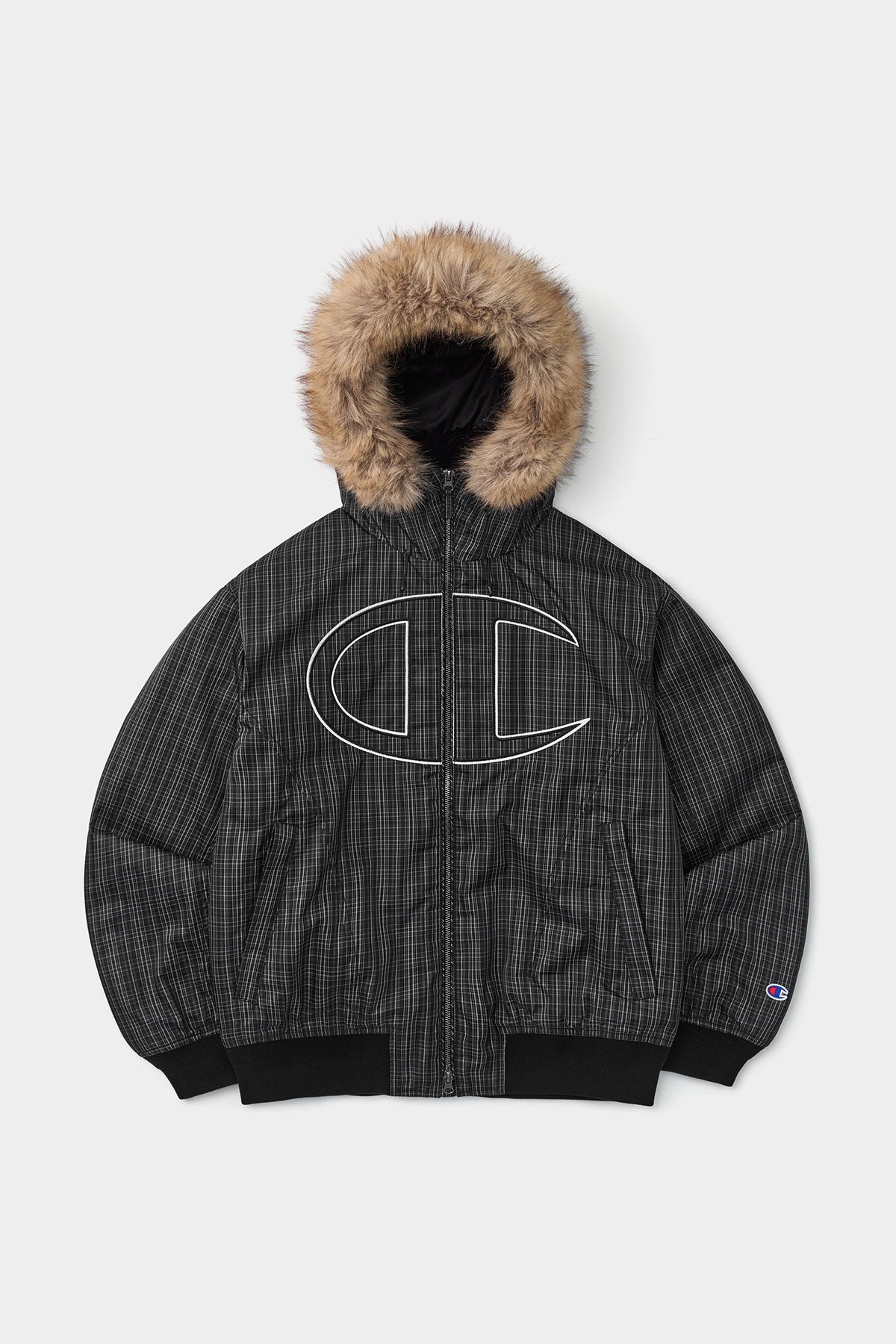 [CHAMPION x DIMITO] GIANT C-LOGO BOMBER JACKET MONO CHECK (Available date : 26.10.12)