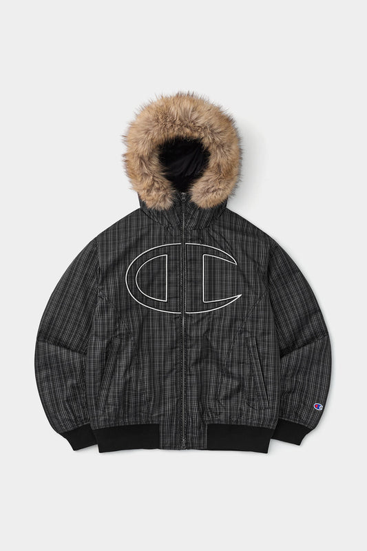 [CHAMPION x DIMITO] GIANT C-LOGO BOMBER JACKET MONO CHECK (Available date : 26.10.12)
