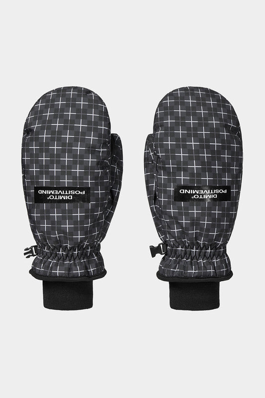 PATTERN MITTEN CROSS CHECK BLACK