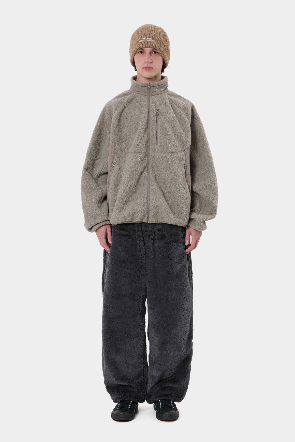 FAUX FUR PANTS COOL GREY