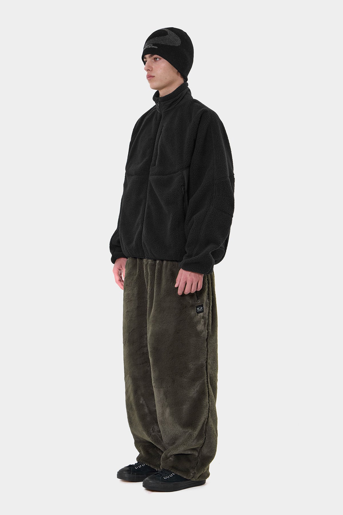 FAUX FUR PANTS DEEP KHAKI