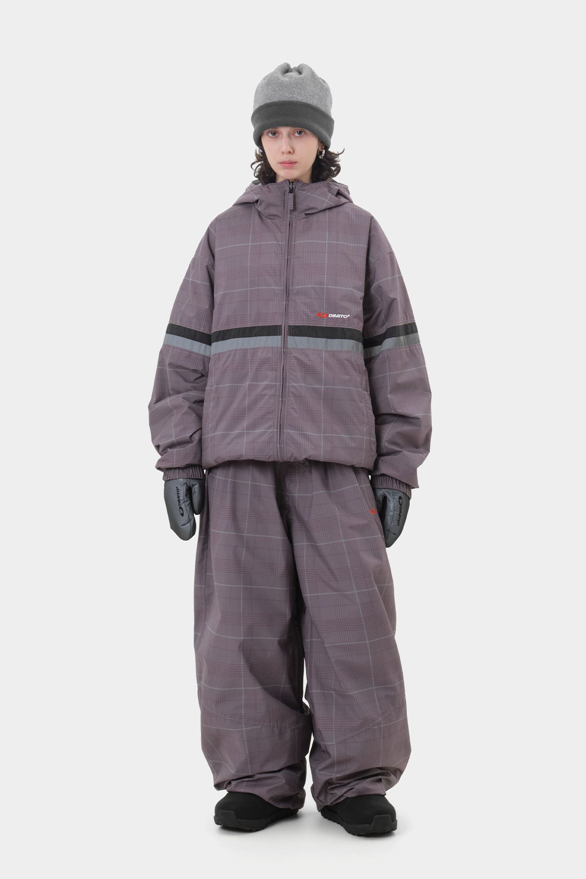26 AIR FORCE BANDED PANTS (WIDE FIT LV.2) WINE CHECK (Delivery start : 26.09.09)