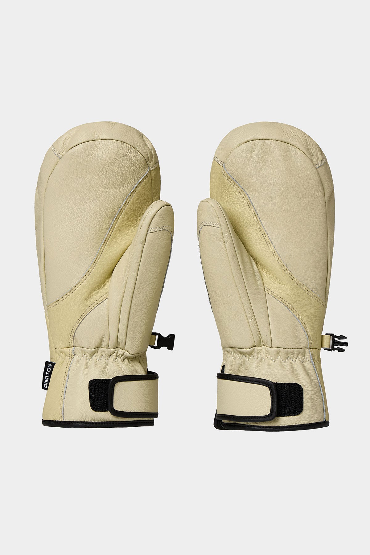WAVE LEATHER MITTEN SAND
