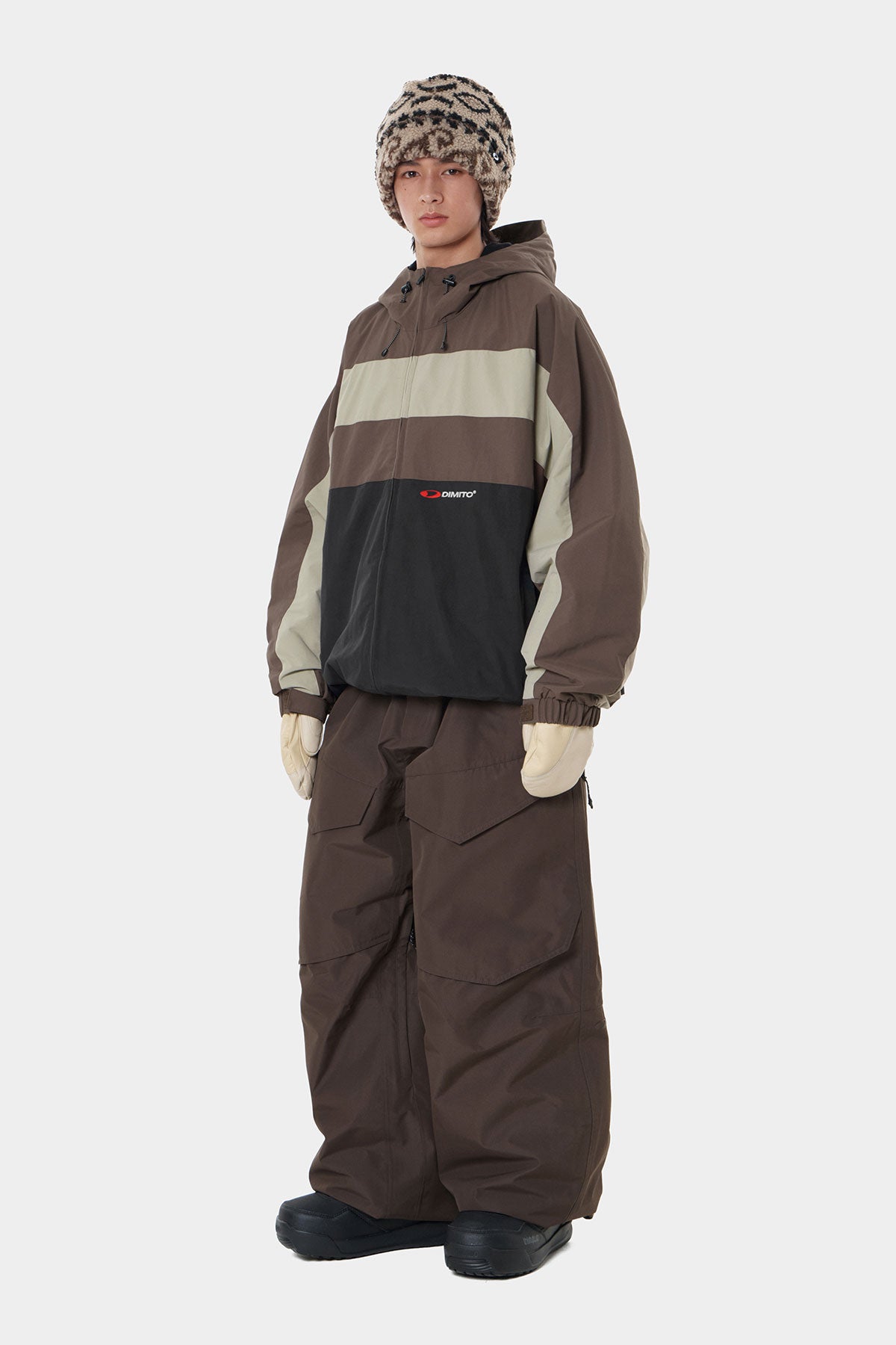 26 AIR VENT BANDED PANTS (WIDE FIT LV.1) DARK BROWN