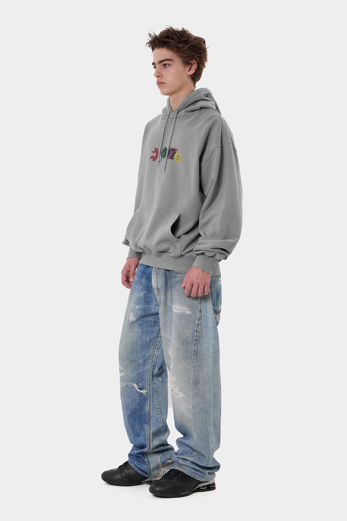 GRAPHIC COMBO HOODIE WASHED GREY (Delivery date : 26.09.28)
