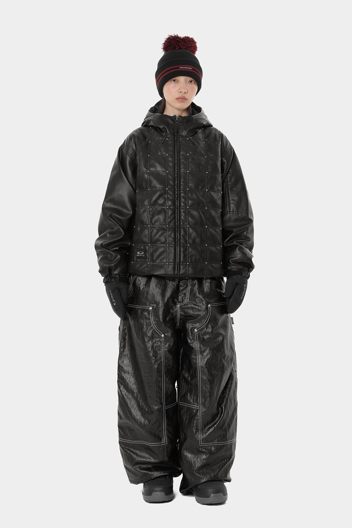 STUD FAUX LEATHER HD JACKET BLACK (Delivery start : 26.09.09)