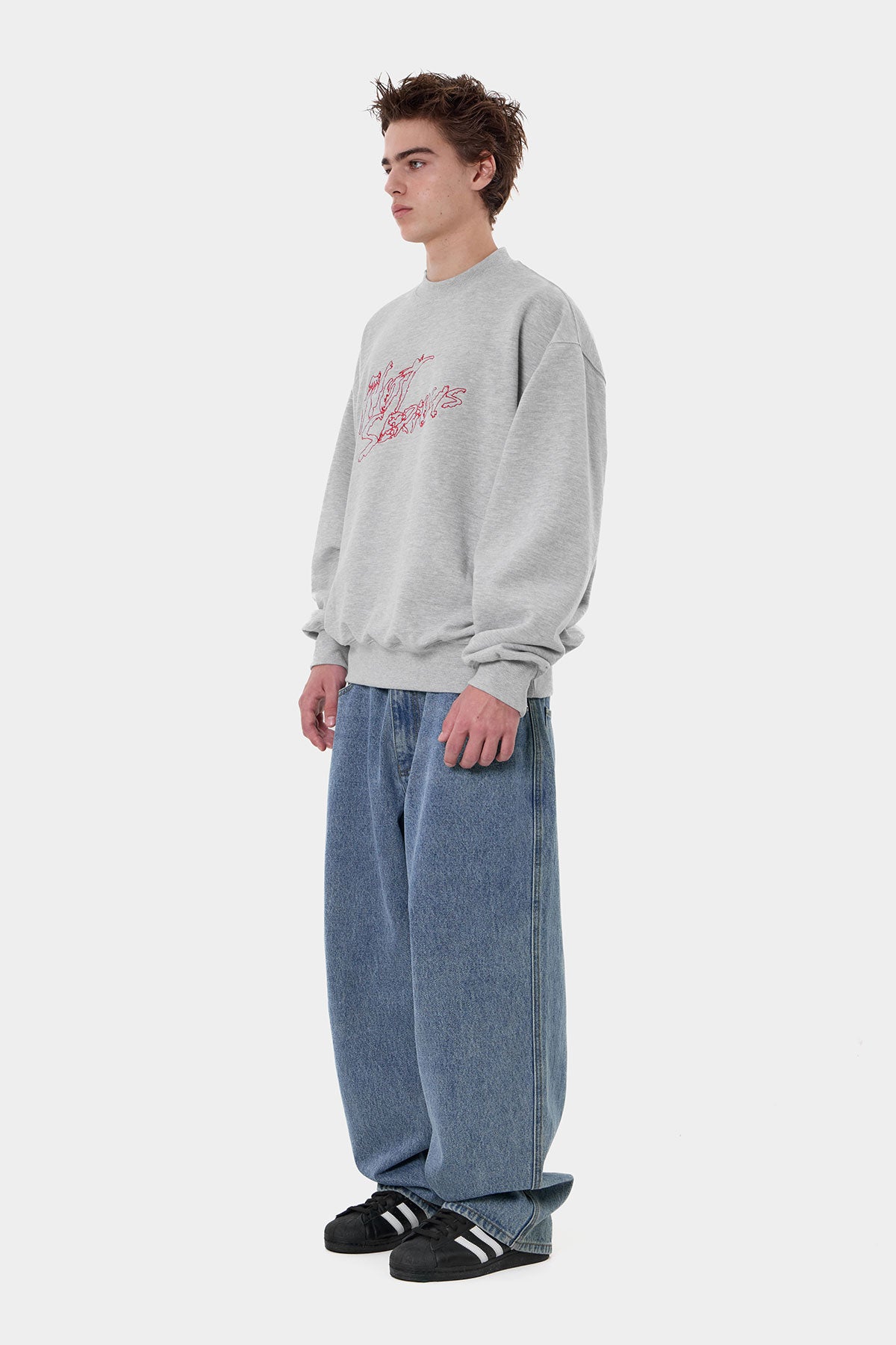 NSS RUDE SWEATSHIRT MELANGE GREY