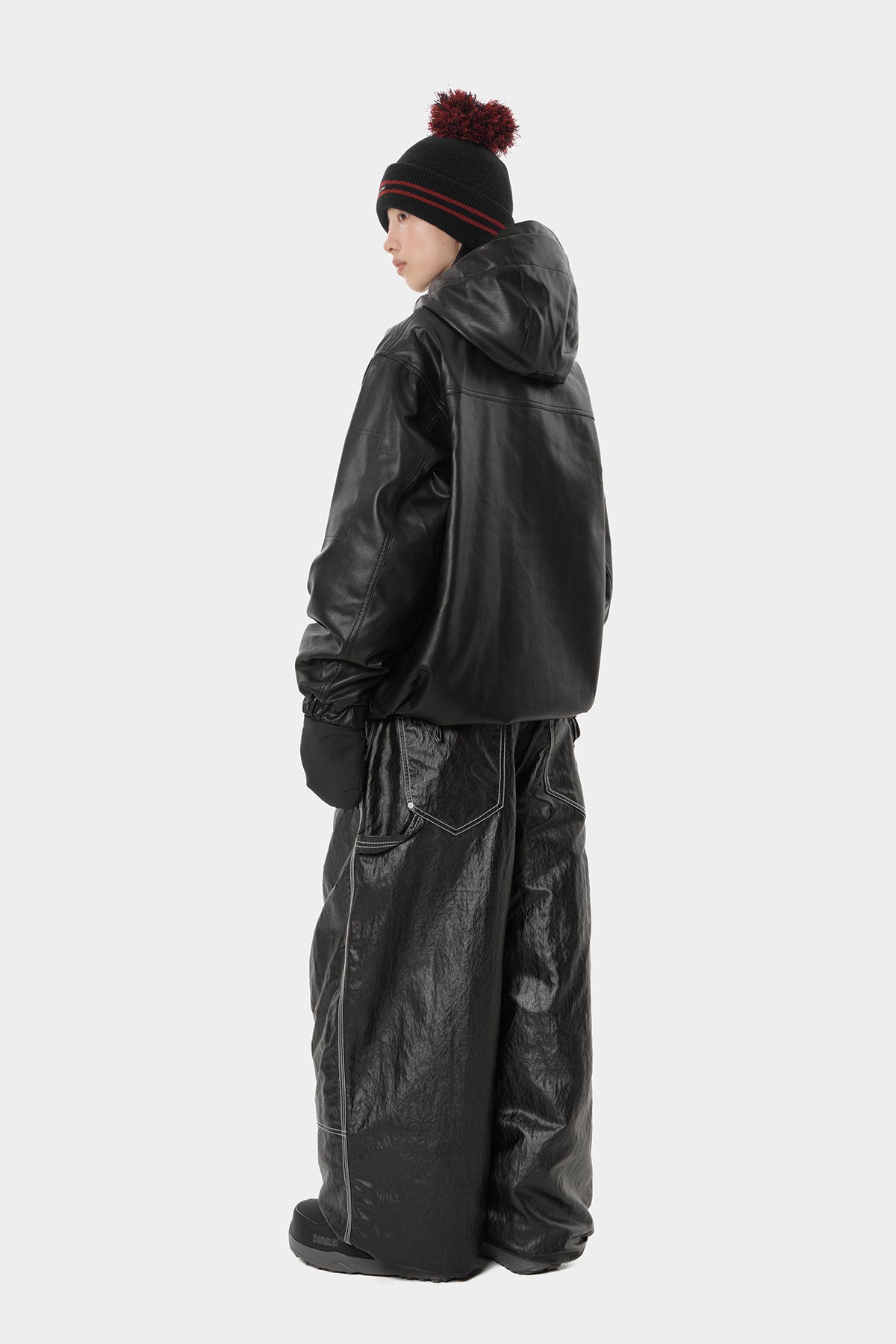 COATED DOUBLE KNEE PANTS (WIDE FIT LV.2) BLACK (Delivery start : 26.09.09)
