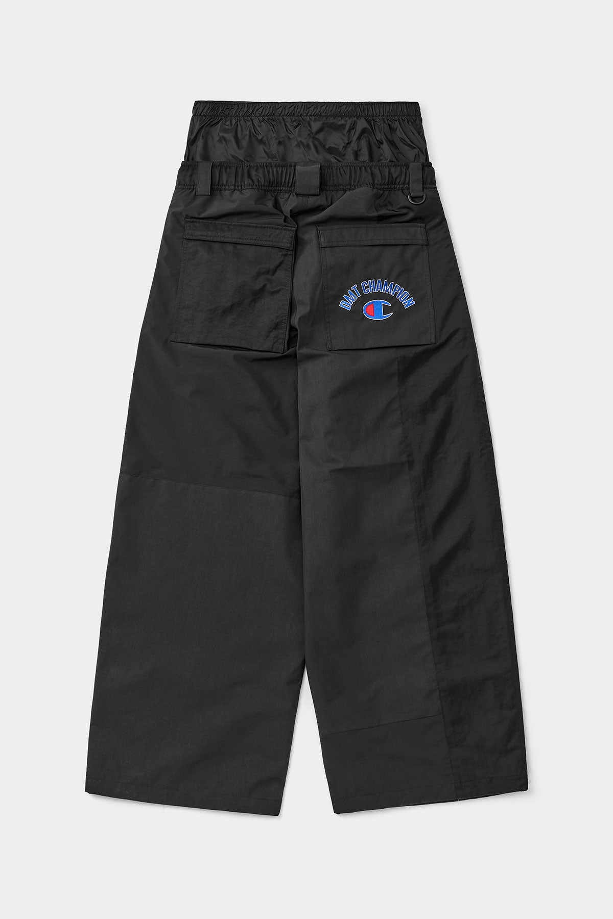 [CHAMPION x DIMITO] C-LOGO COLLEGE PATCHWORK PANTS (WIDE FIT LV.2) BLACK MIX (Available date : 26.10.12)