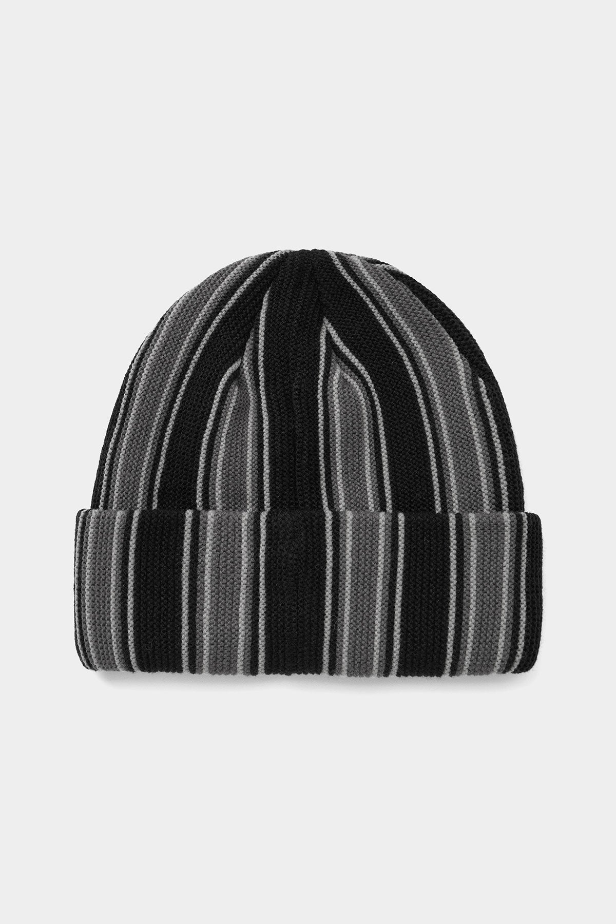 STRIPE LINE BEANIE BLACK