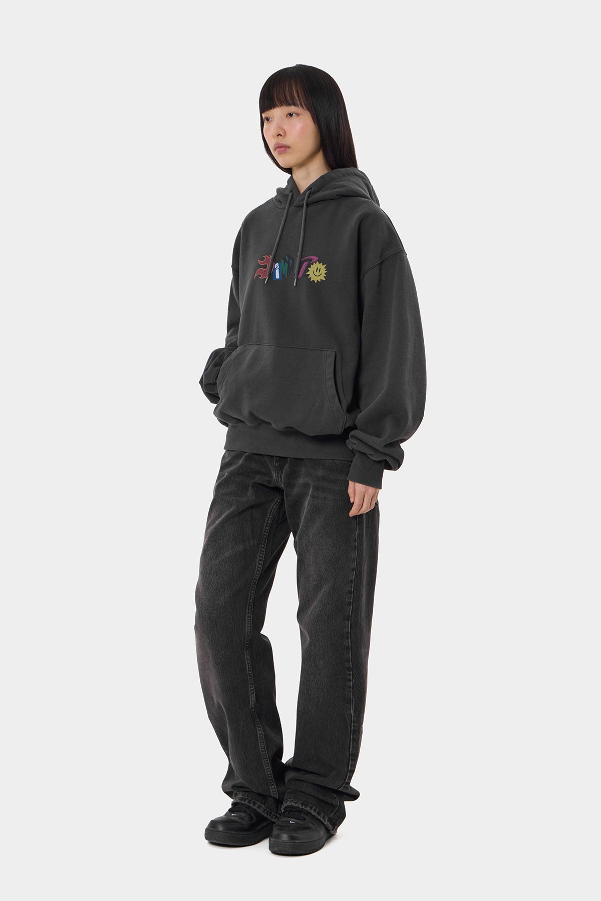 GRAPHIC COMBO HOODIE WASHED BLACK (Delivery date : 26.09.28)