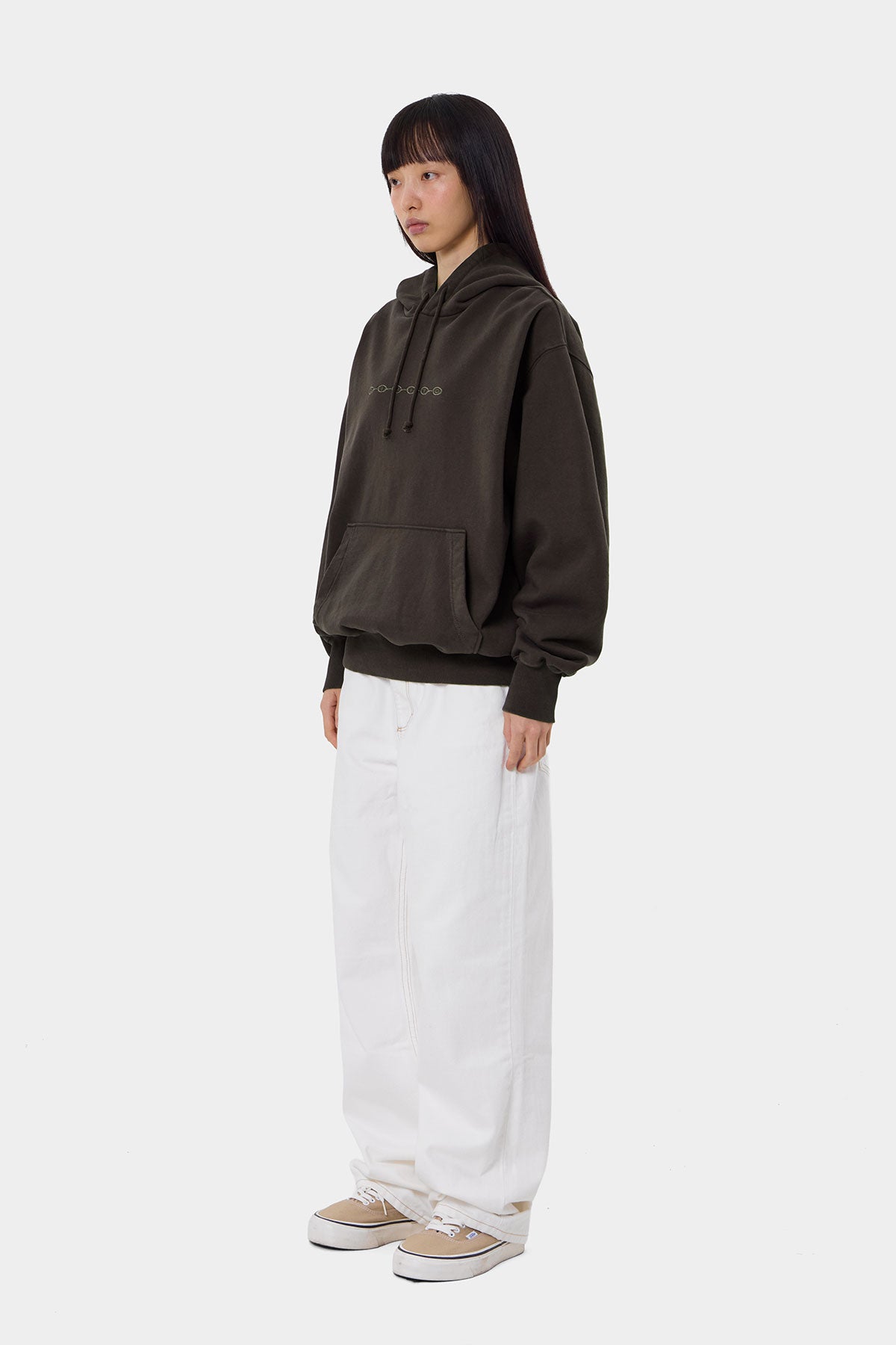 DIVISION BUBBLE LOGO GD HOODIE WASHED BROWN